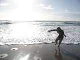 Wave me on, I'm shore I'll get tide out