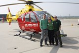 The team (minus Dad) and the heli