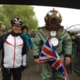 Walking 27 miles in that diving suit! Makes a bike ride to Paris seem quite easy. :-)