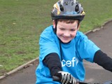 Charlie on his bike...