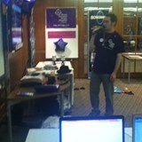 Singing live at the Ambassadors Hotel near Euston.