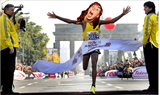 Me finishing the race