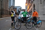 Boris v Le Tour - The team at the start in Leeds of the bike challenge to ride stage 1 of the 2014 Tour de France