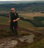 Running up Long Crag, Northumbria
