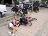 Adam's efforts on the last charity cycle