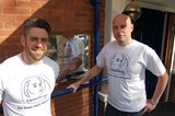 Jacko with Malcolm from Hall-Fast at Headway HQ