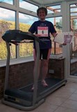 me and my treadmill... 61.5lb lighter!