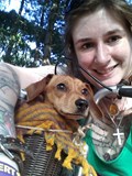 Me & Alfie keeping fit on out daily bike ride. Alfie runs for a few miles then has an hour sitting in the basket :)