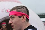 … with my Coppafeel! hand head pre-race