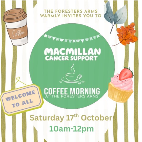Macmillan Coffee Morning at The Foresters Arms