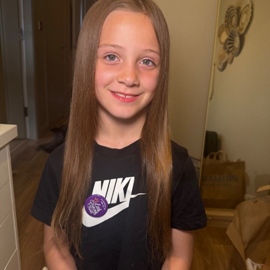 Mia's Hair Donation for The Little Princess Trust