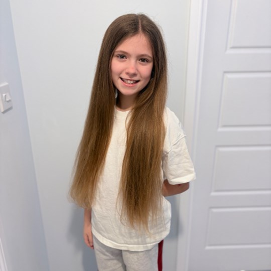 Ruby's hair chop for the Little Princess charity