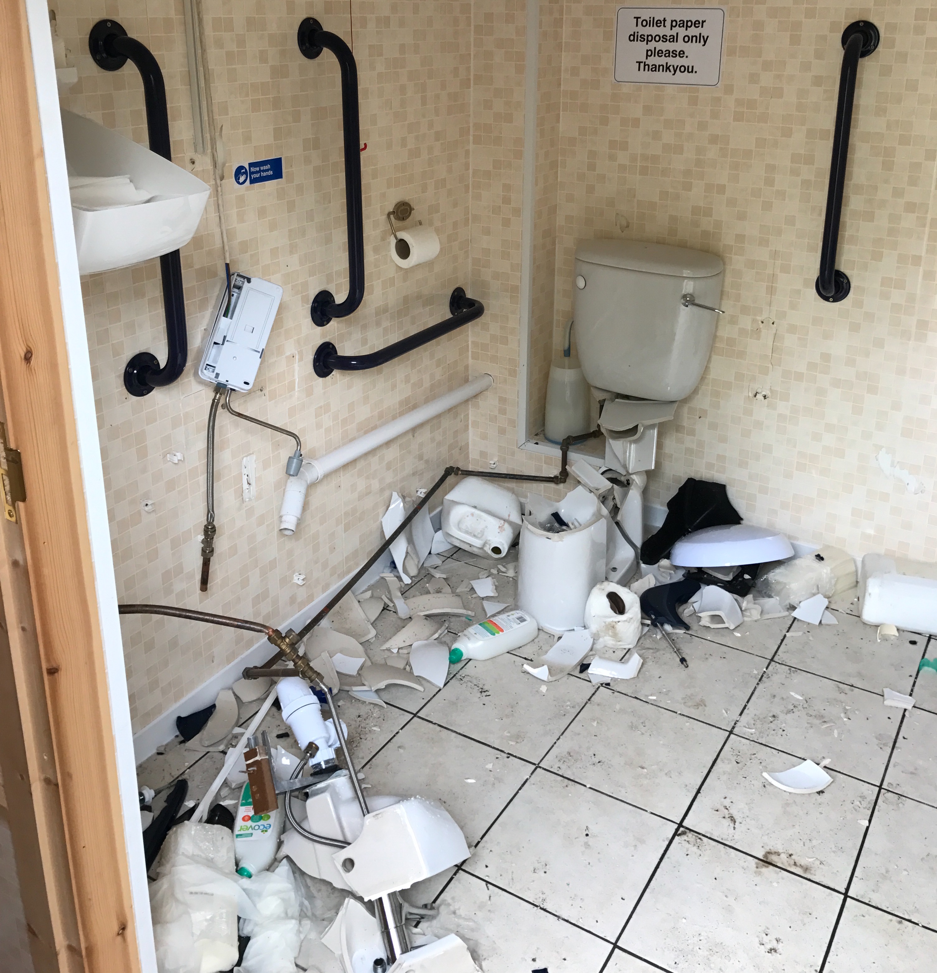 Crowdfunding to rebuild the toilets after major vandalism and to help ...