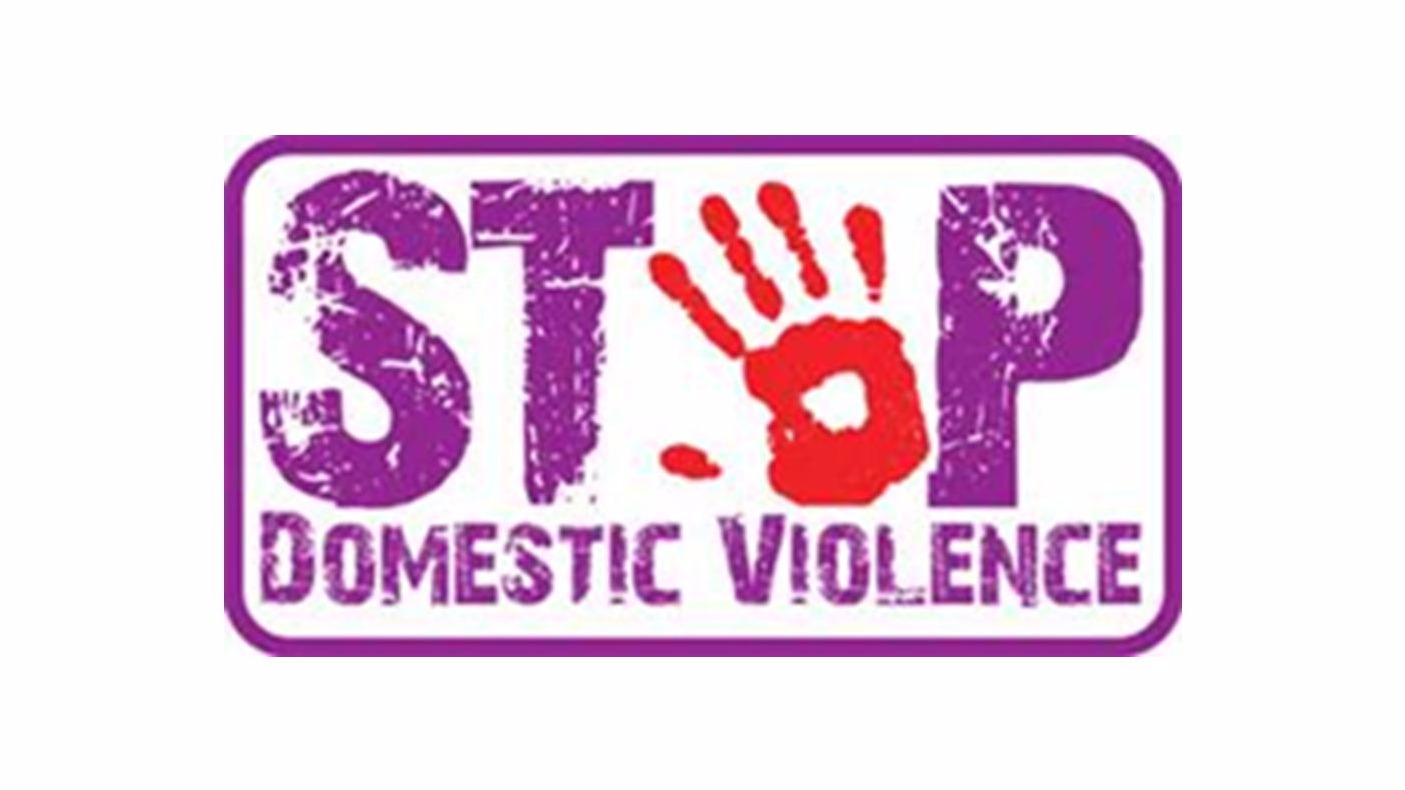 Domestic. Domestic abuse logo. Support services against domestic violence.