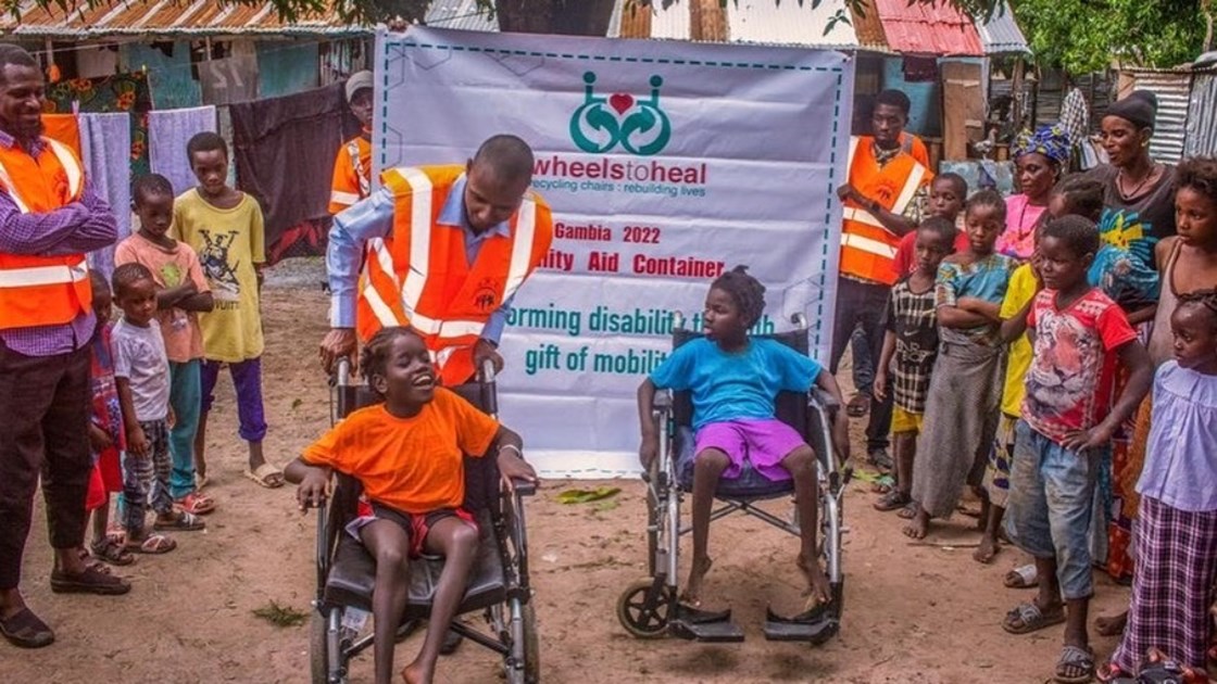 Wheels to Heal Gambia Mobility Aid Container Ramadan 2024 JustGiving