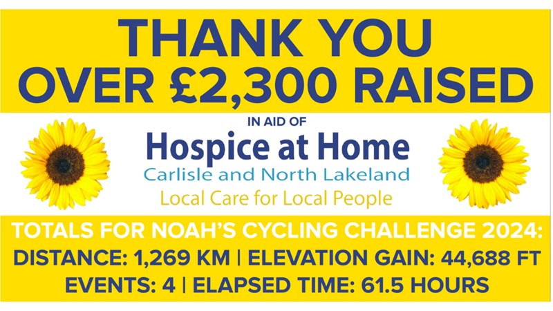 Noah Knapton is fundraising for Hospice at Home Carlisle and North Lakeland