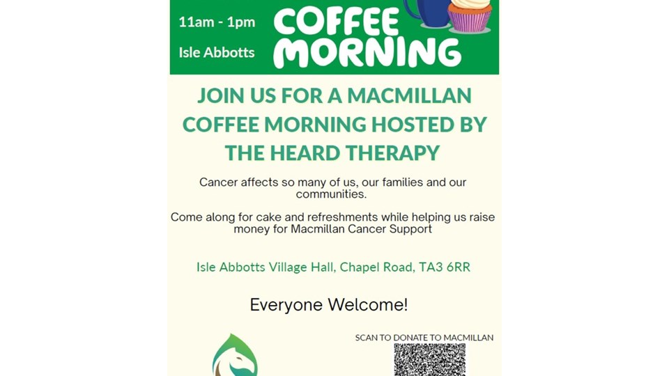 Macmillan Coffee Morning 2026, hosted by The Heard Therapy