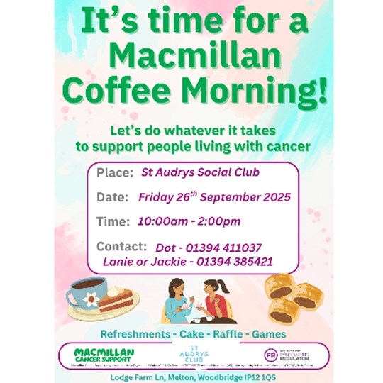 Macmillan Coffee Morning 2025