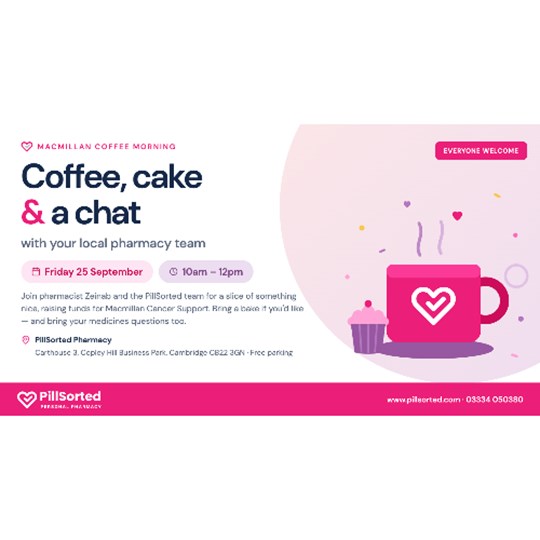 PillSorted Macmillan Coffee Morning