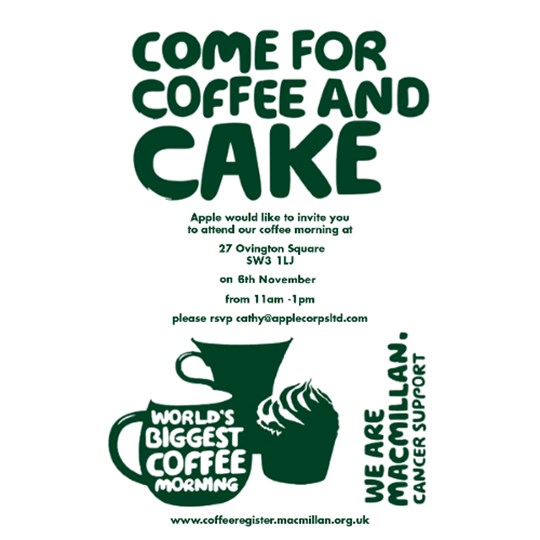 Macmillan Coffee Morning 2024