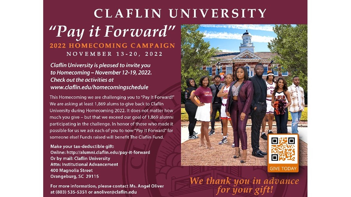 Claflin's 2022 Challenge/Giving Tuesday JustGiving