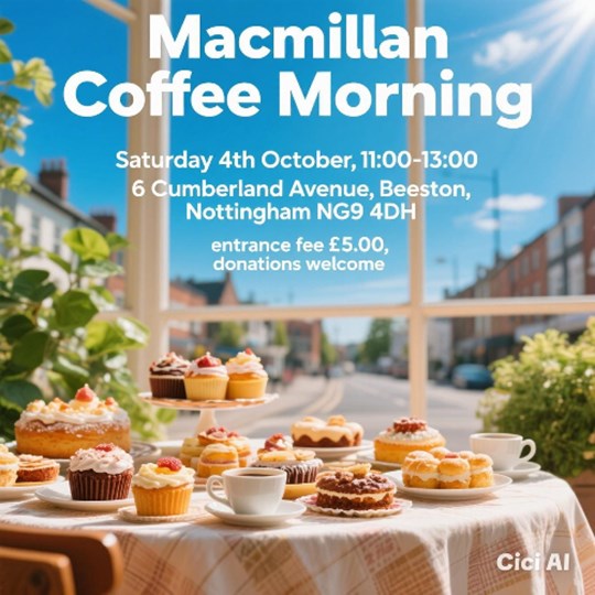 Macmillan Coffee Morning 2025