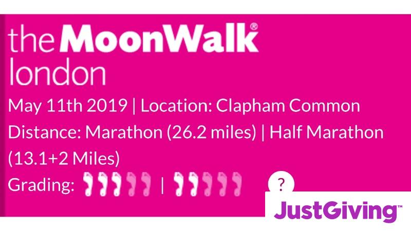 Crowdfunding To London Moonwalk In Aid Of Breast Cancer 262miles On Justgiving