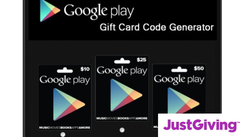 Crowdfunding To Trick Google Play Gift Card Generator Google Play Gift Card Codes On Justgiving