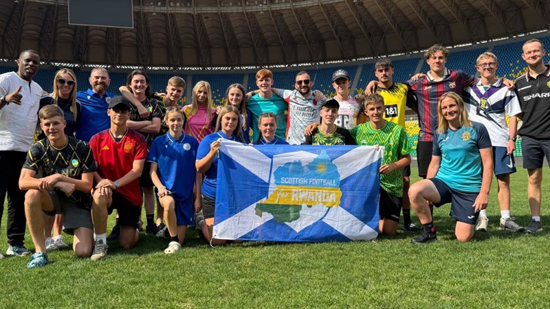 Archie Stewart is fundraising for Scottish Football for Rwanda