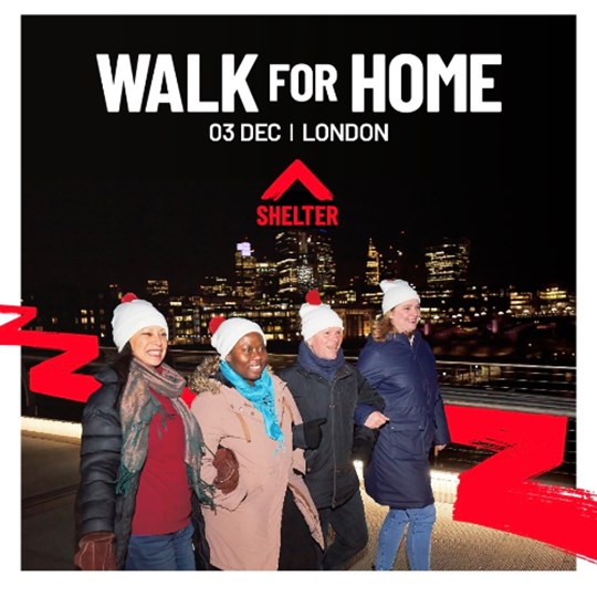 Ellie's Walk for Home fundraiser with Shelter