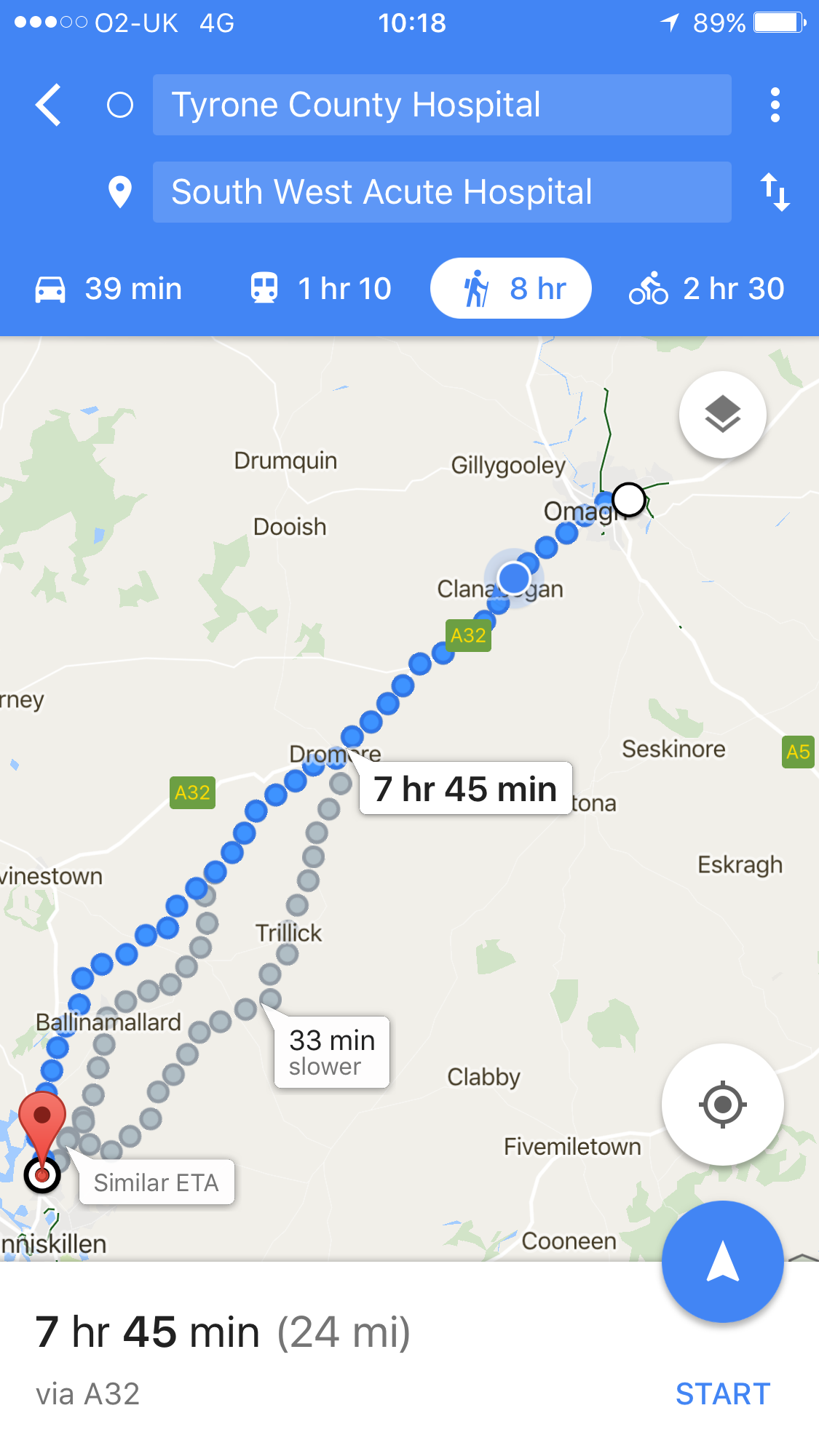 Musgrave Park Hospital Map