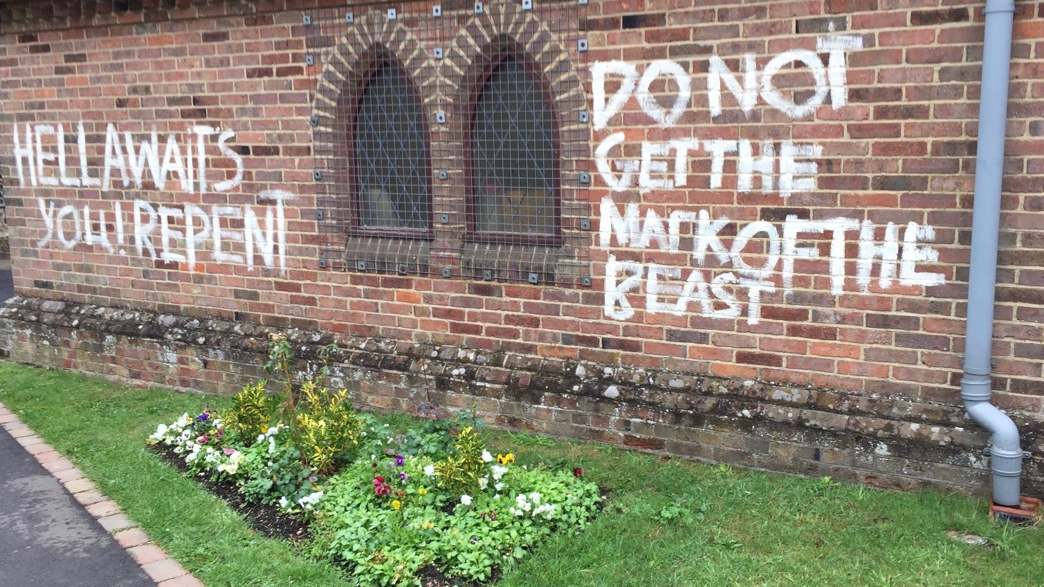 Crowdfunding to help pay to remove the graffiti on the walls, windows, stone floor around our