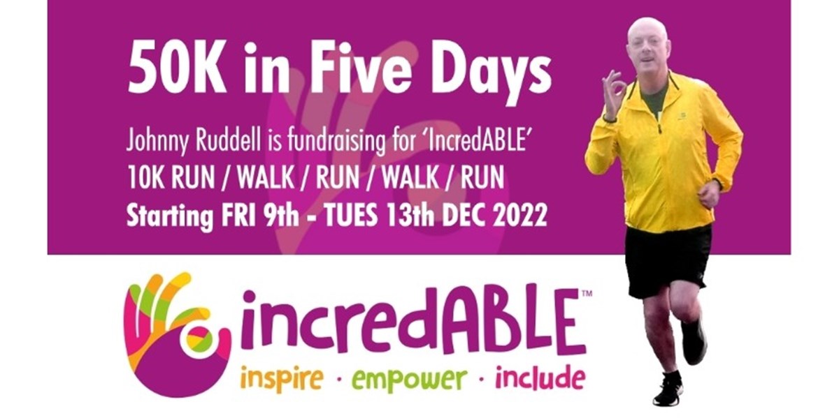 Jonathan Ruddell is fundraising for incredABLE