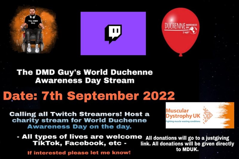 The DMD Guy is fundraising for Muscular Dystrophy UK
