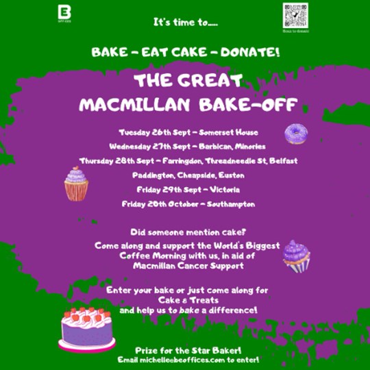 BE Offices host The Great Macmillan Bake-Off