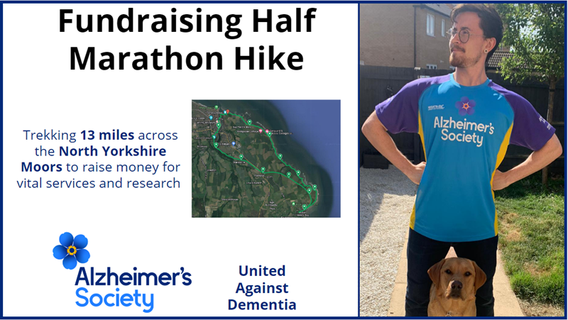 Adam Spruce is fundraising for Alzheimer's Society