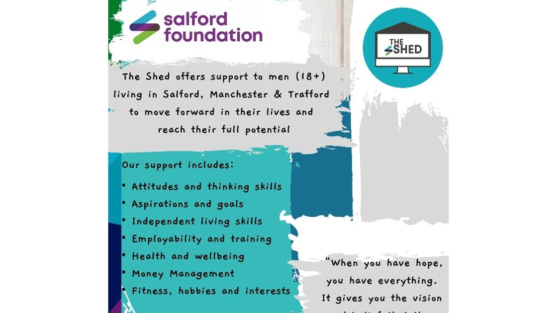 The Shed Salford Foundation Men's Services JustGiving