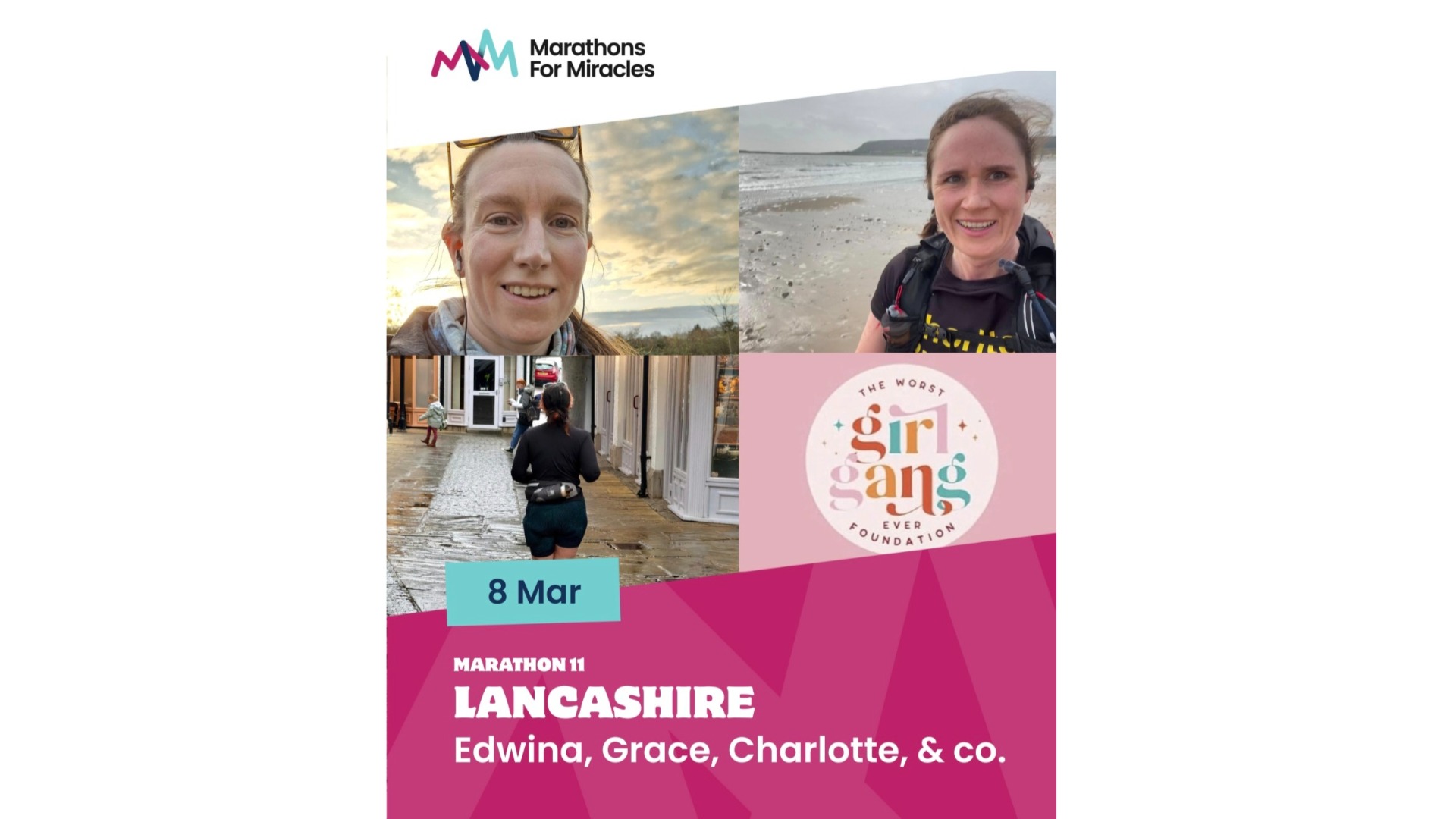 Lancashire Marathon for Miracles fundraiser for Tommy’s, the pregnancy and baby charity