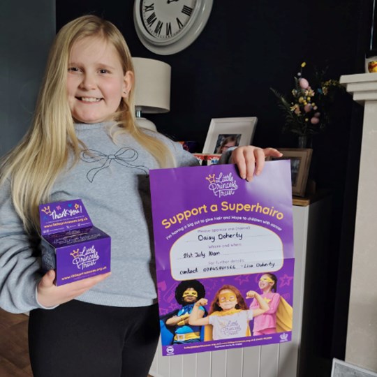 Daisy's fundraising page