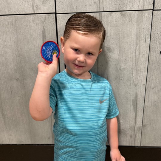 Cruze's swimming fundraising page