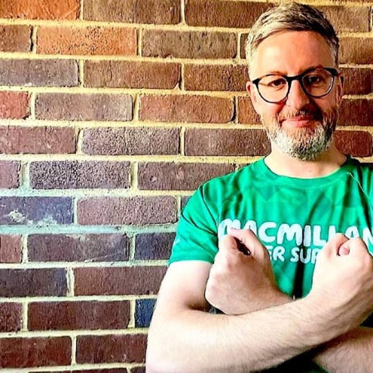 Mark Carlaw walking for Macmillan