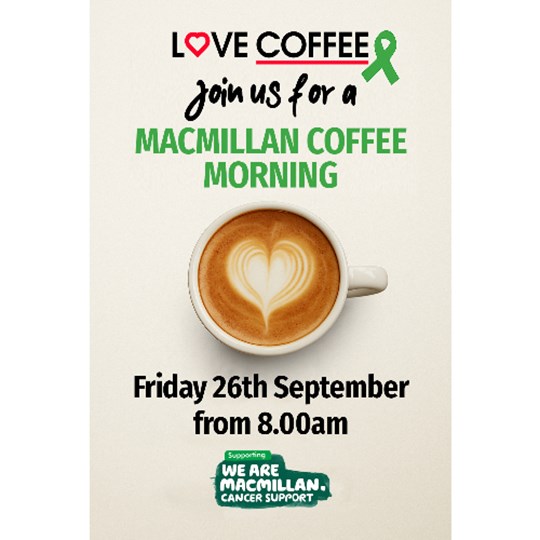 Love Coffee Macmillan Coffee Morning 2025
